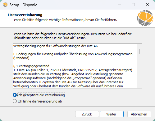 5-Setup - Disponic aktuell