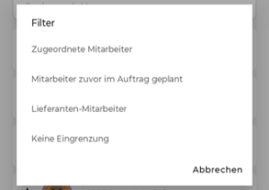 D2go EL-OL Mitarbeitersuche Filter