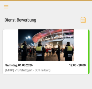 Dienstbewerbung Übersicht